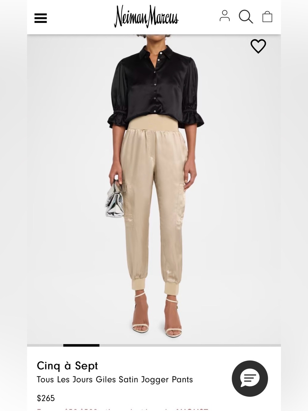 Cinq à Sept Tous Les Jours Giles Satin Jogger Pants